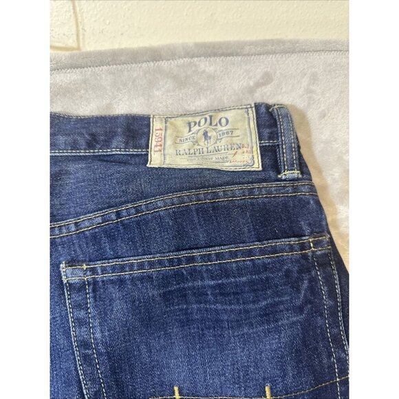 Men’s Polo Ralph Lauren Denim Jeans Dark Wash Vintage 67 Straight 35x30 - Picture 14 of 14